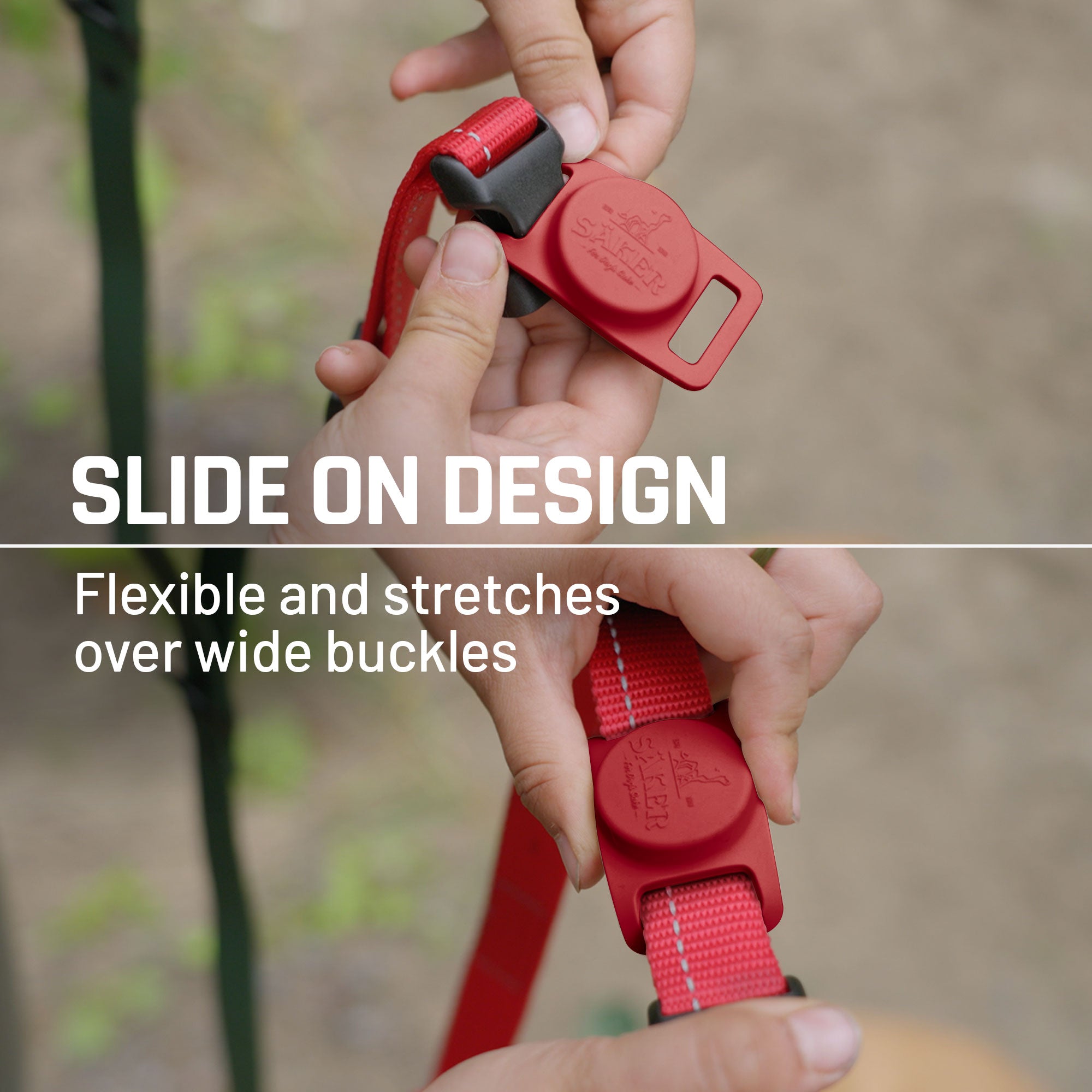 Photo of the Airtag on how to adjust and apply.