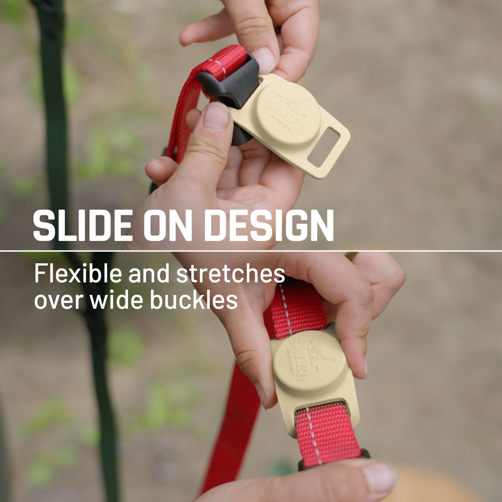 Photo of the Airtag on how to adjust and apply.