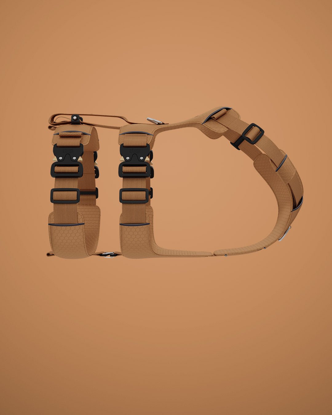 Side view of the canyon pro extended in sandstorm tan on tan background