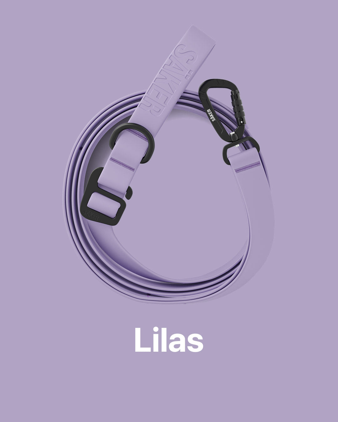 Picture of the lilas kelp leash on lilas background