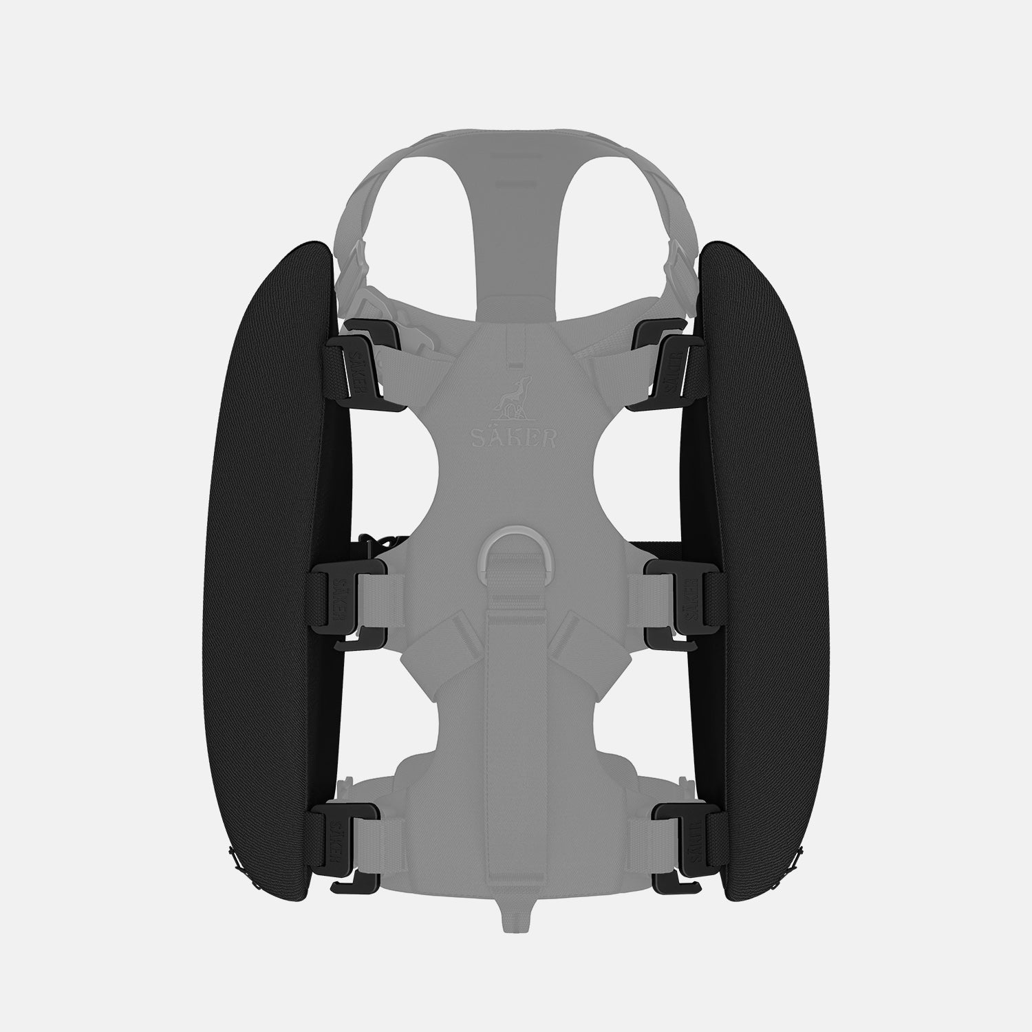 Top view of the Pouches 001 in Black color by Säker