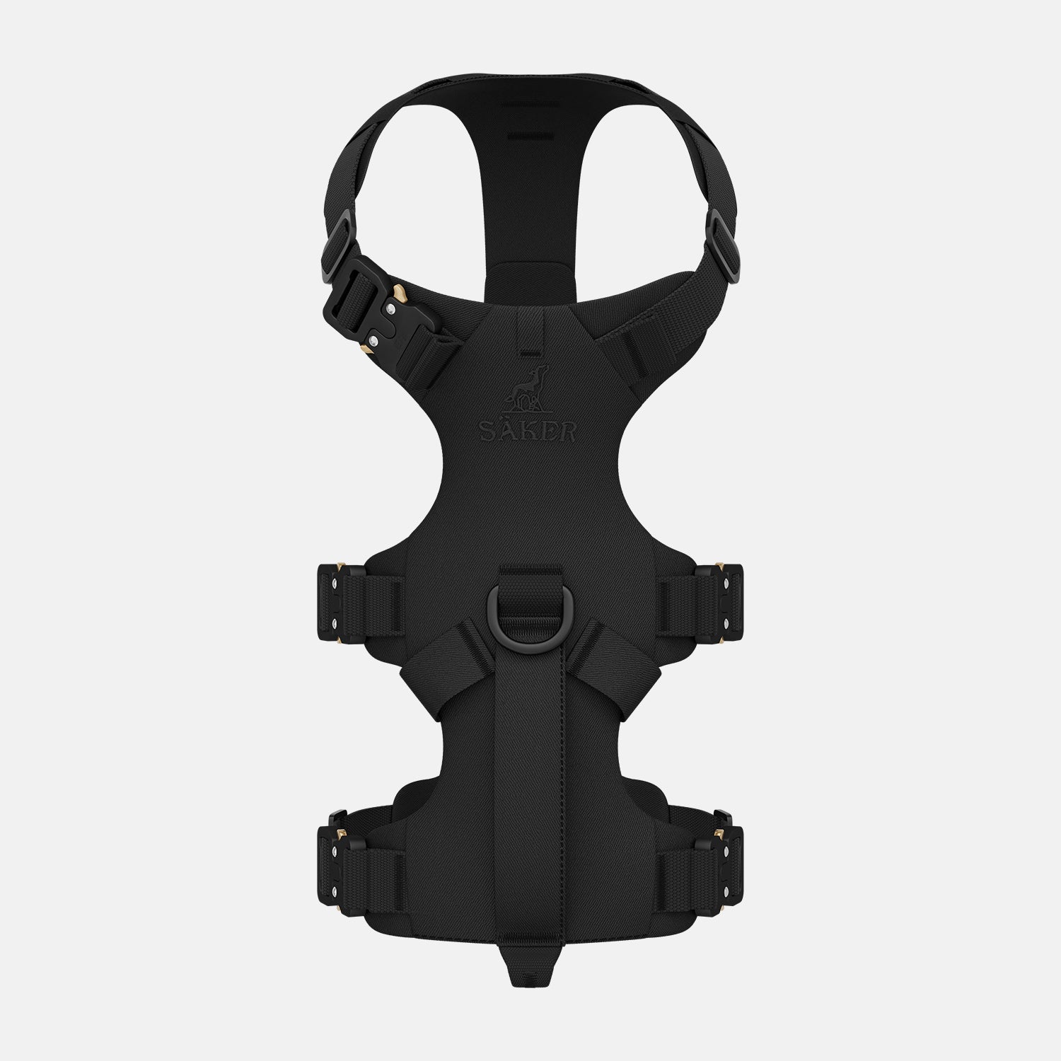 Top picture of the Bomber harness in Black