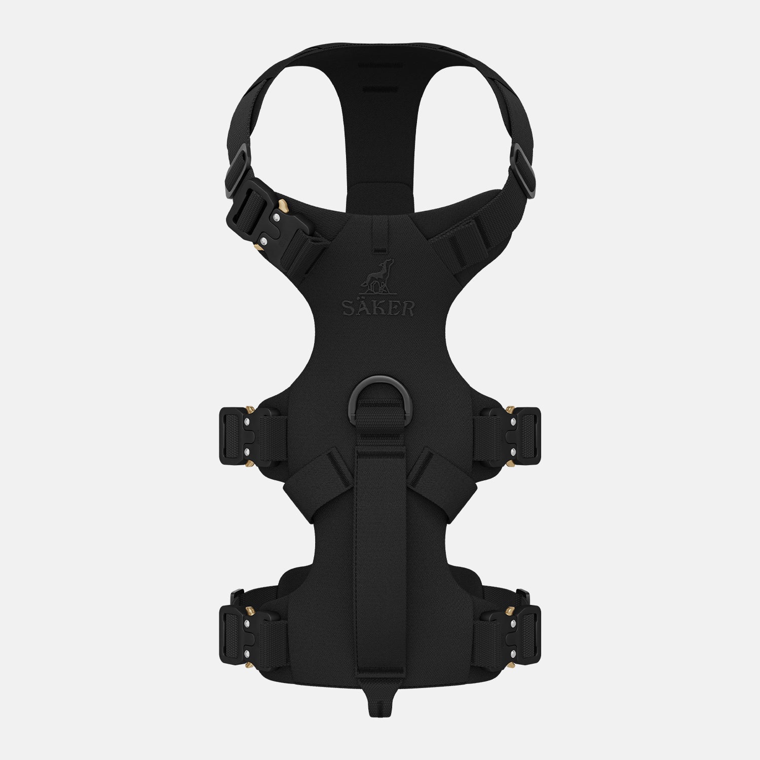 Top view of the Bomber harness in Black