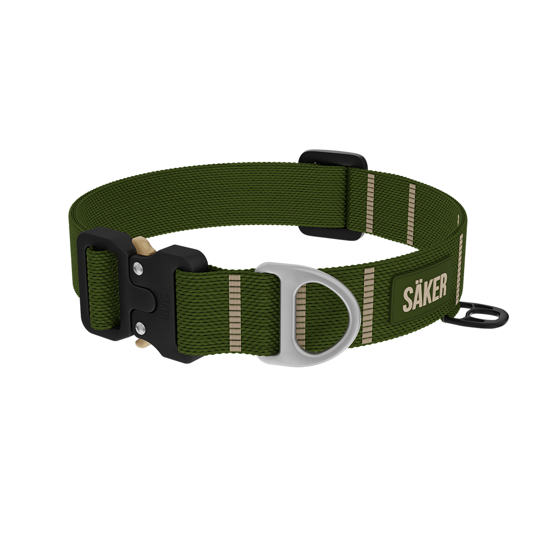 Front view of Canyon Collar in Moss Green