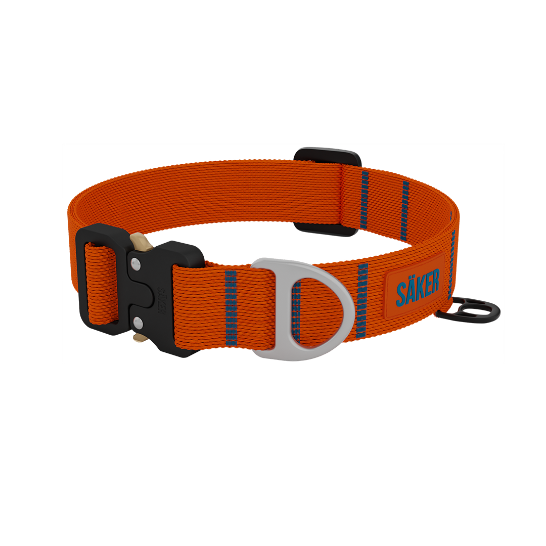 Front view of Canyon Collar in Outback Orange