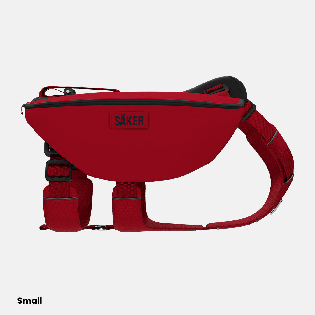 Sideview of Canyon Light Pack in Blazing Red, size S