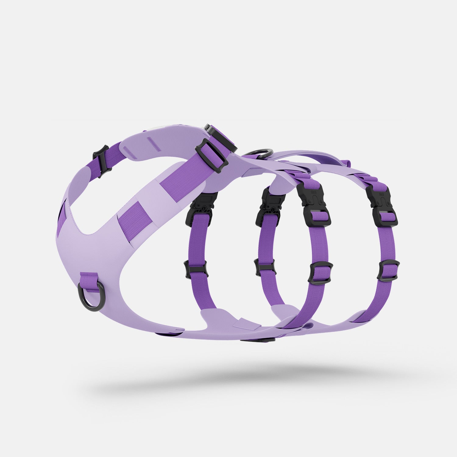 Diagonal view of the Muse™ harness in Lilas color