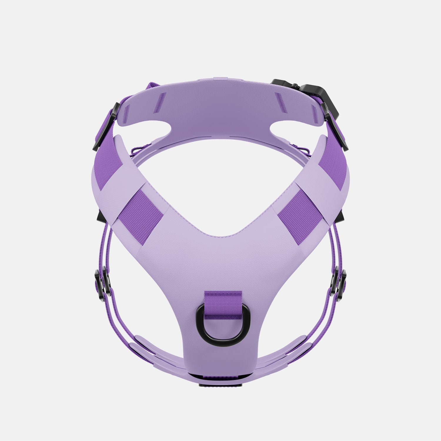 Front view of the Muse™ harness in Lilas color