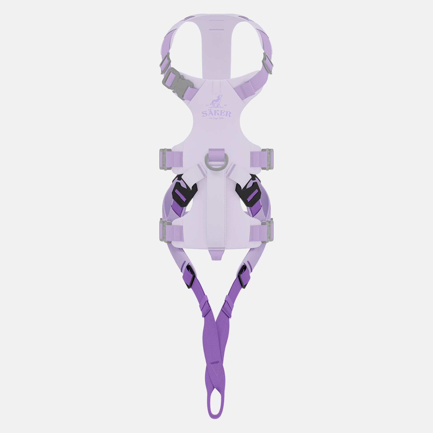 Top view of the Traction attachment 001 in Lilas on the Muse harness