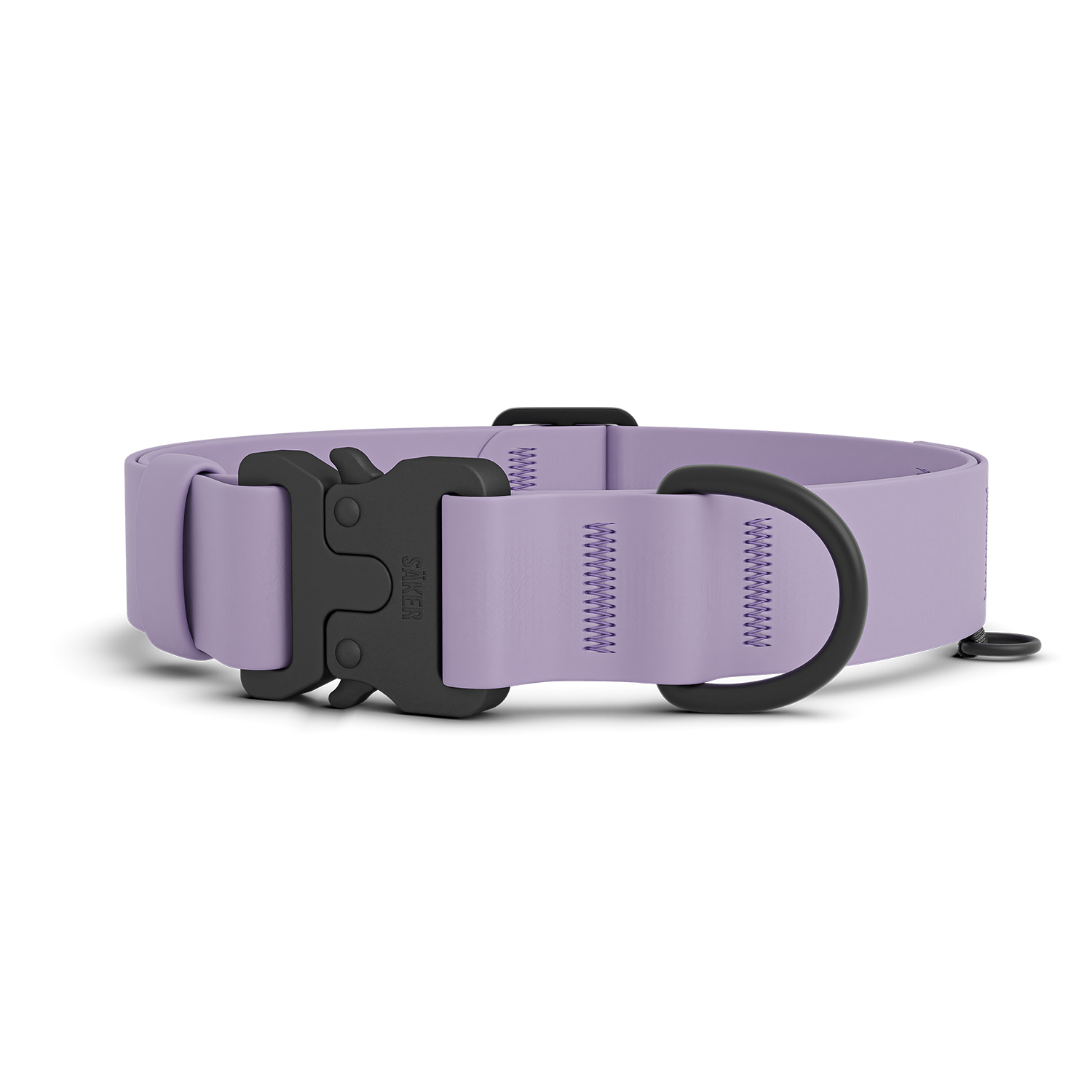 Main picture of the new Kelp collar with one slot male buckle in Lilas