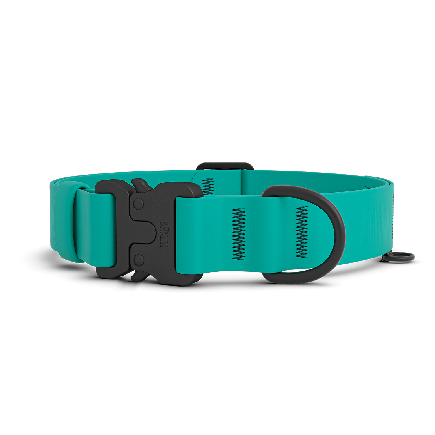 Main picture of the new Kelp collar with one slot male buckle in Skeena Teal