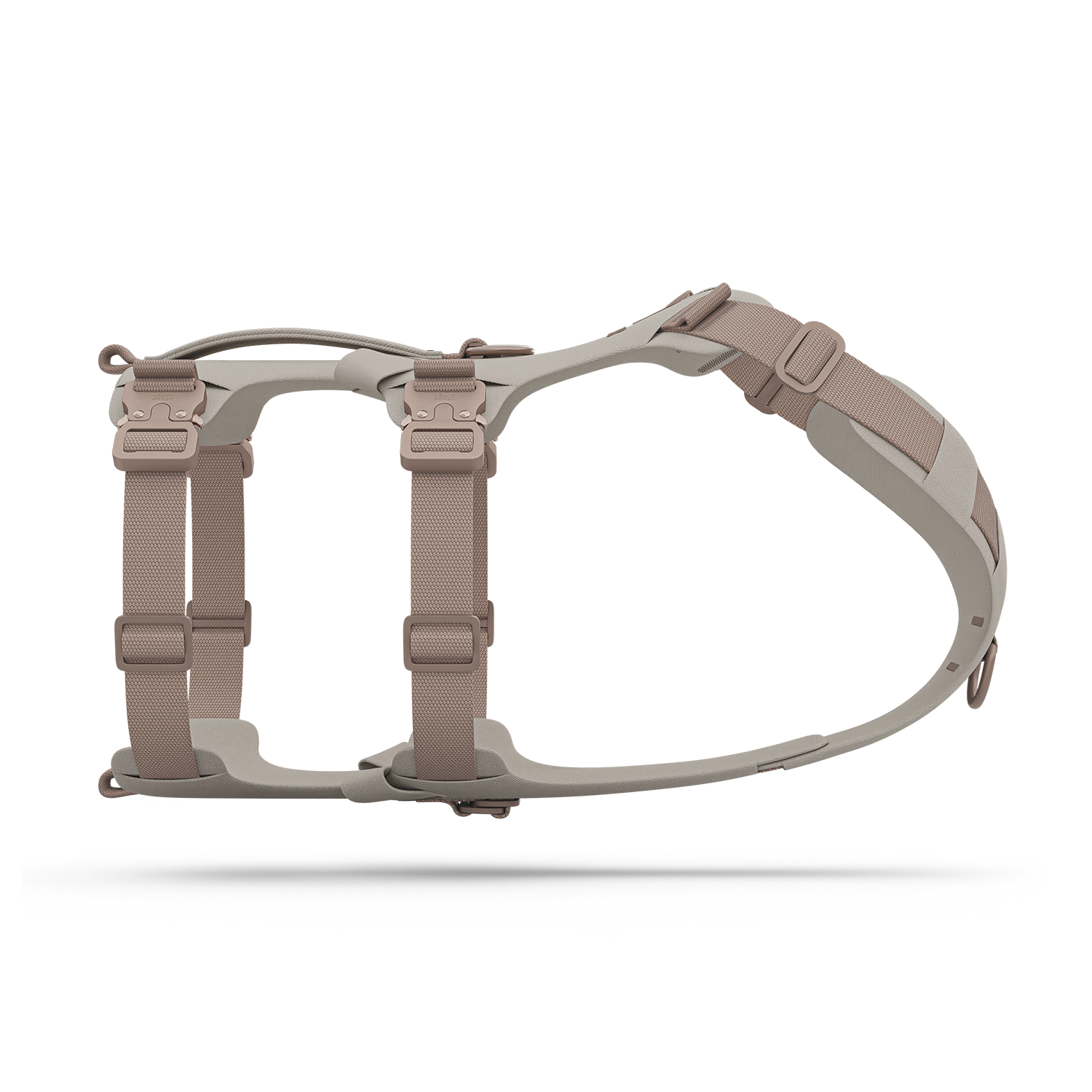 Side view of the Bomber harness in Color of the Trails