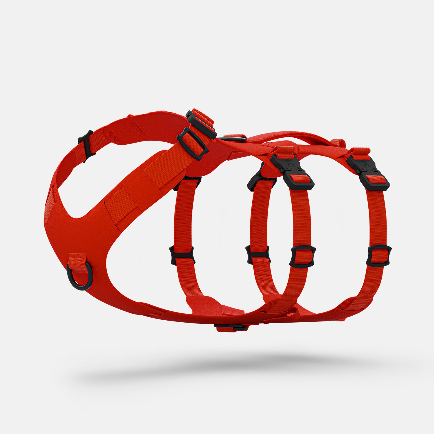Diagonal view of the Muse™ harness in Alpine Orange color