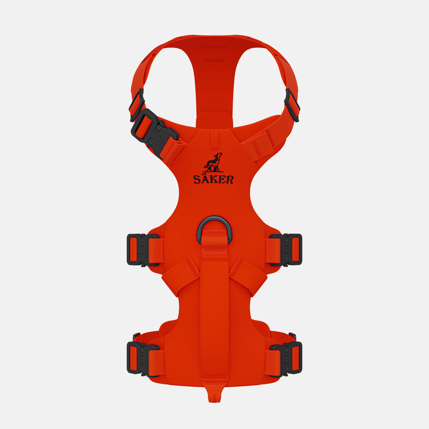Top view of the Muse™ harness in Alpine Orange color