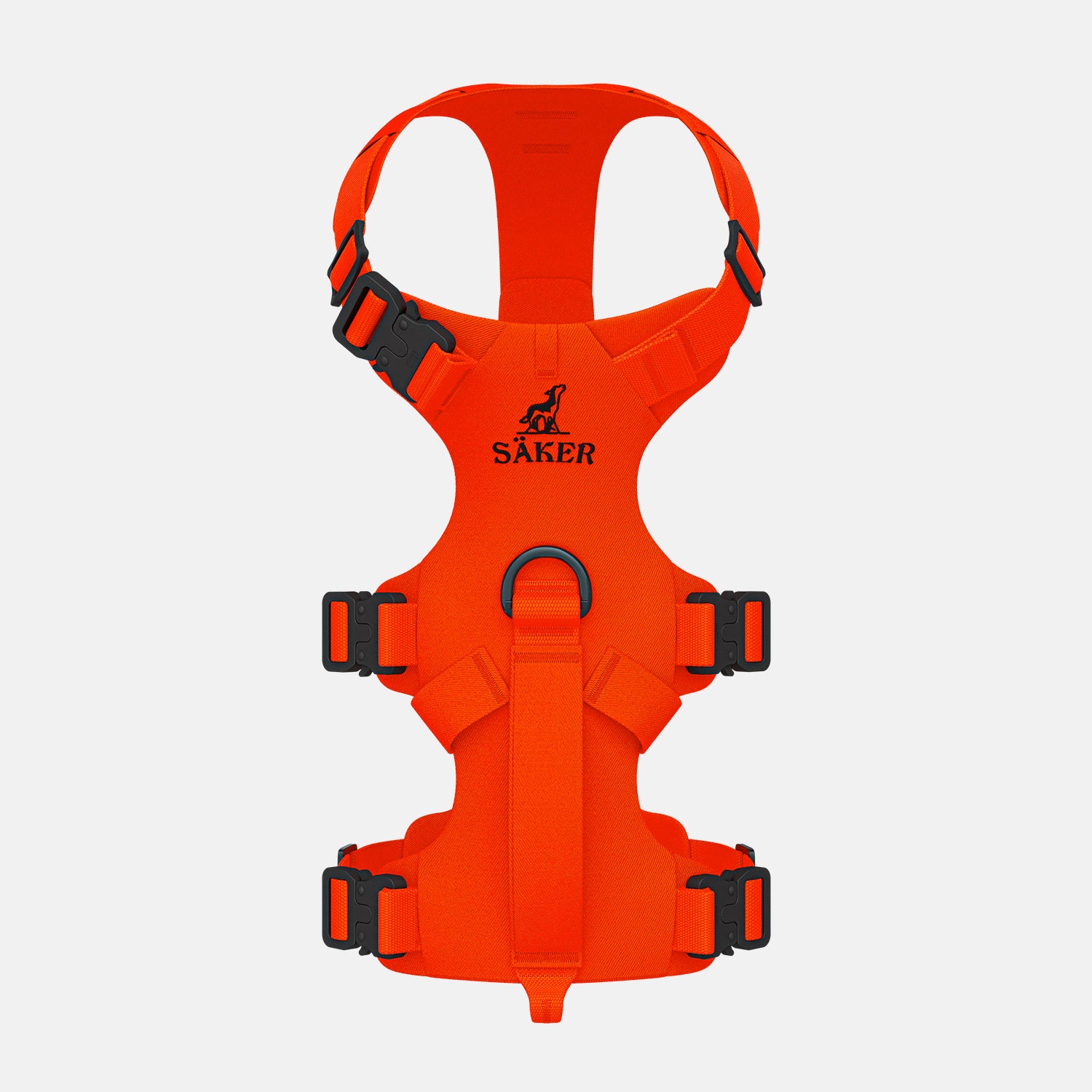 Top view of the Muse™ harness in Alpine Orange color