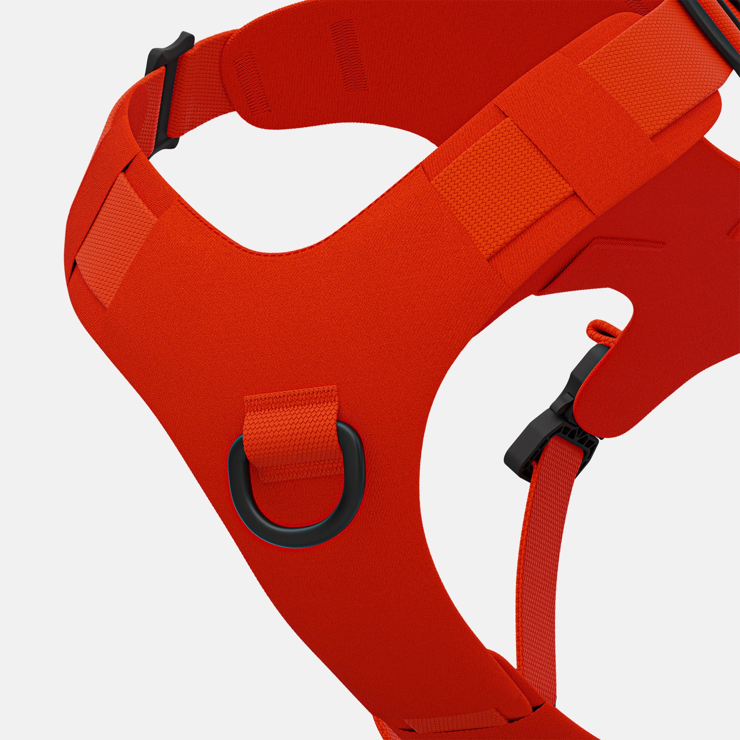 Close view of the Muse™ harness in Alpine Orange color