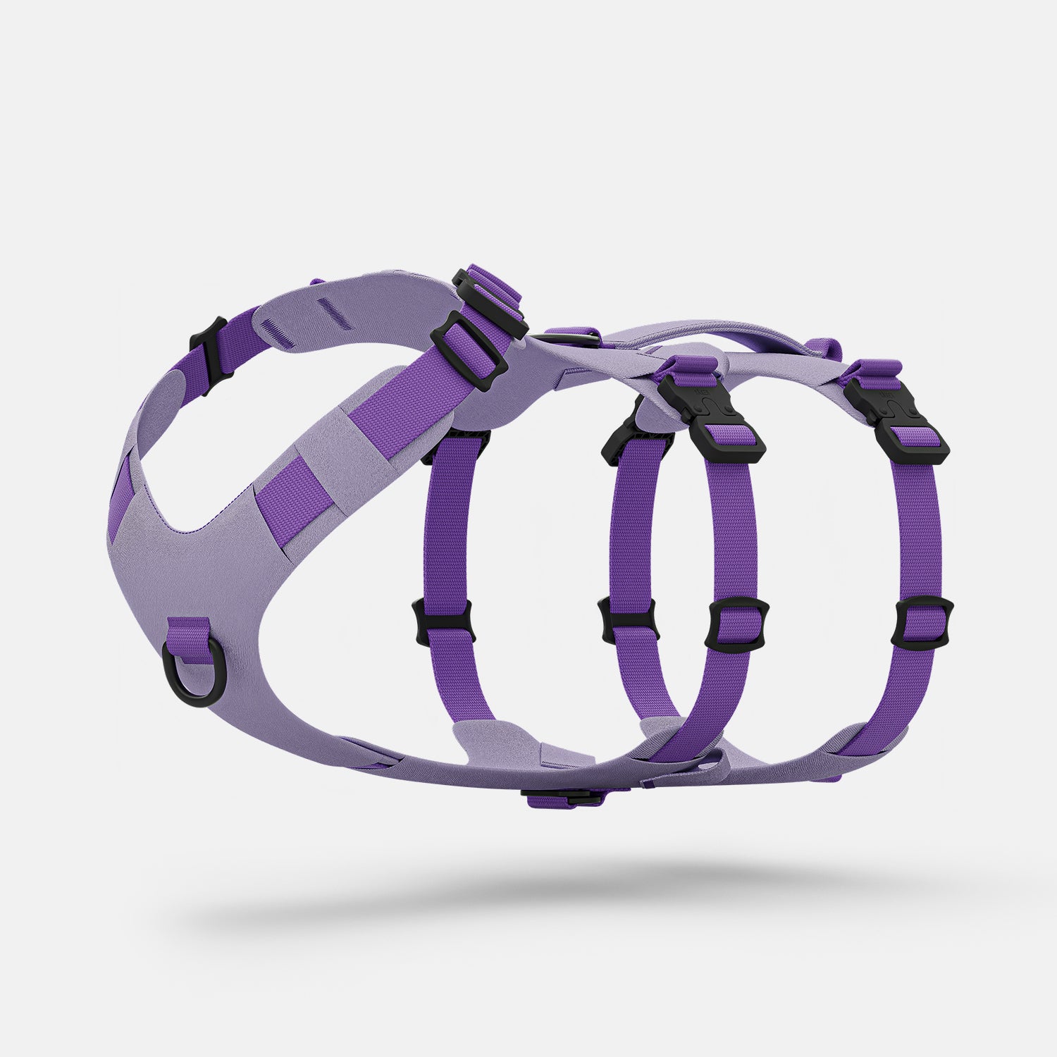 Diagonal view of the Muse™ harness in Lilas color