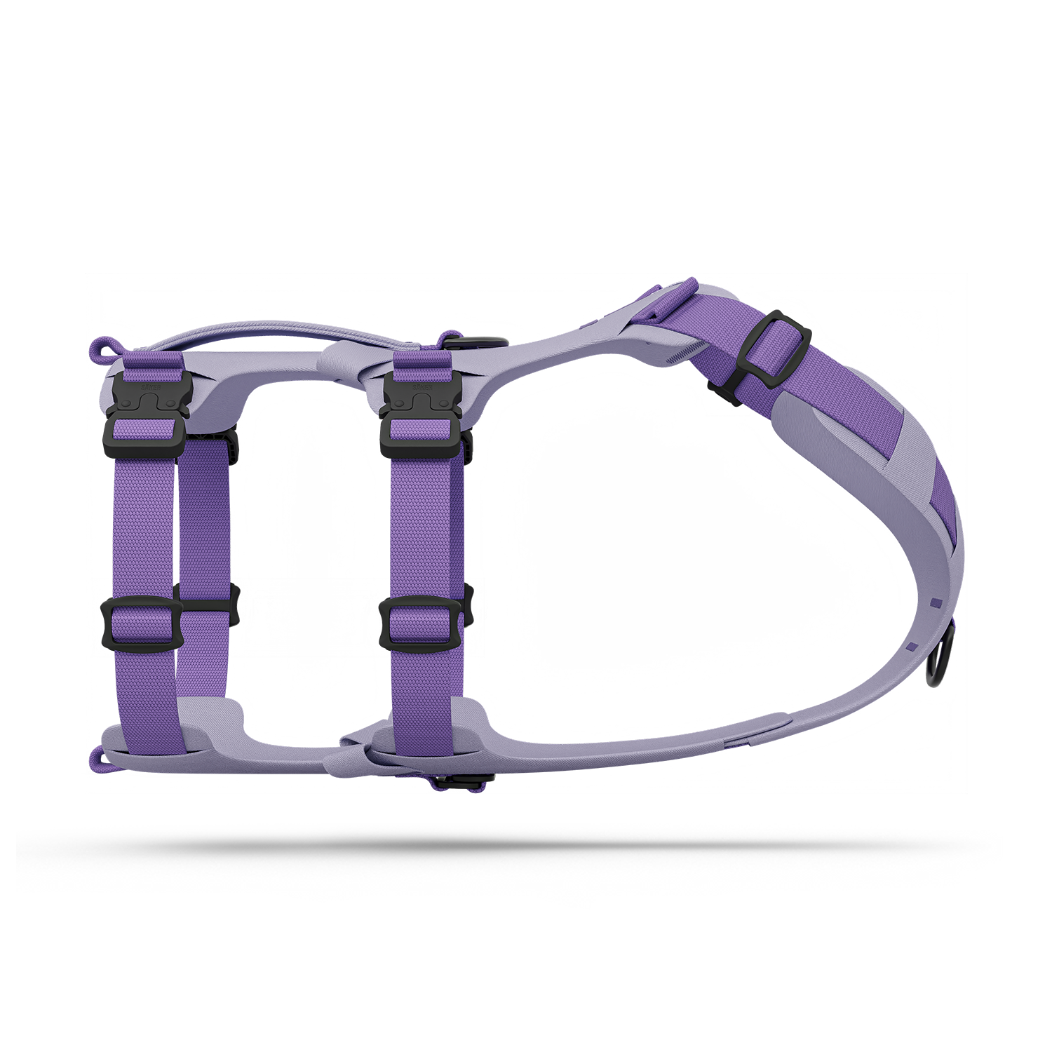 Side view of the Muse™ harness in Lilas color