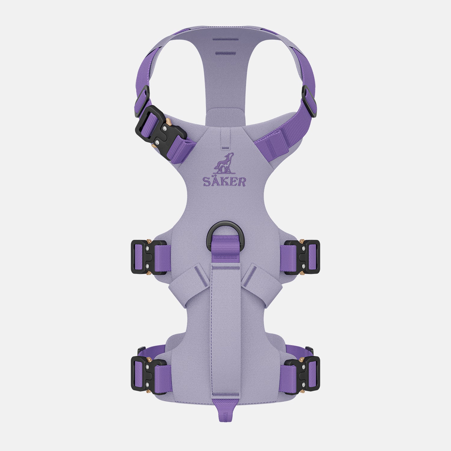 Top view of the Bomber harness in Lilas color