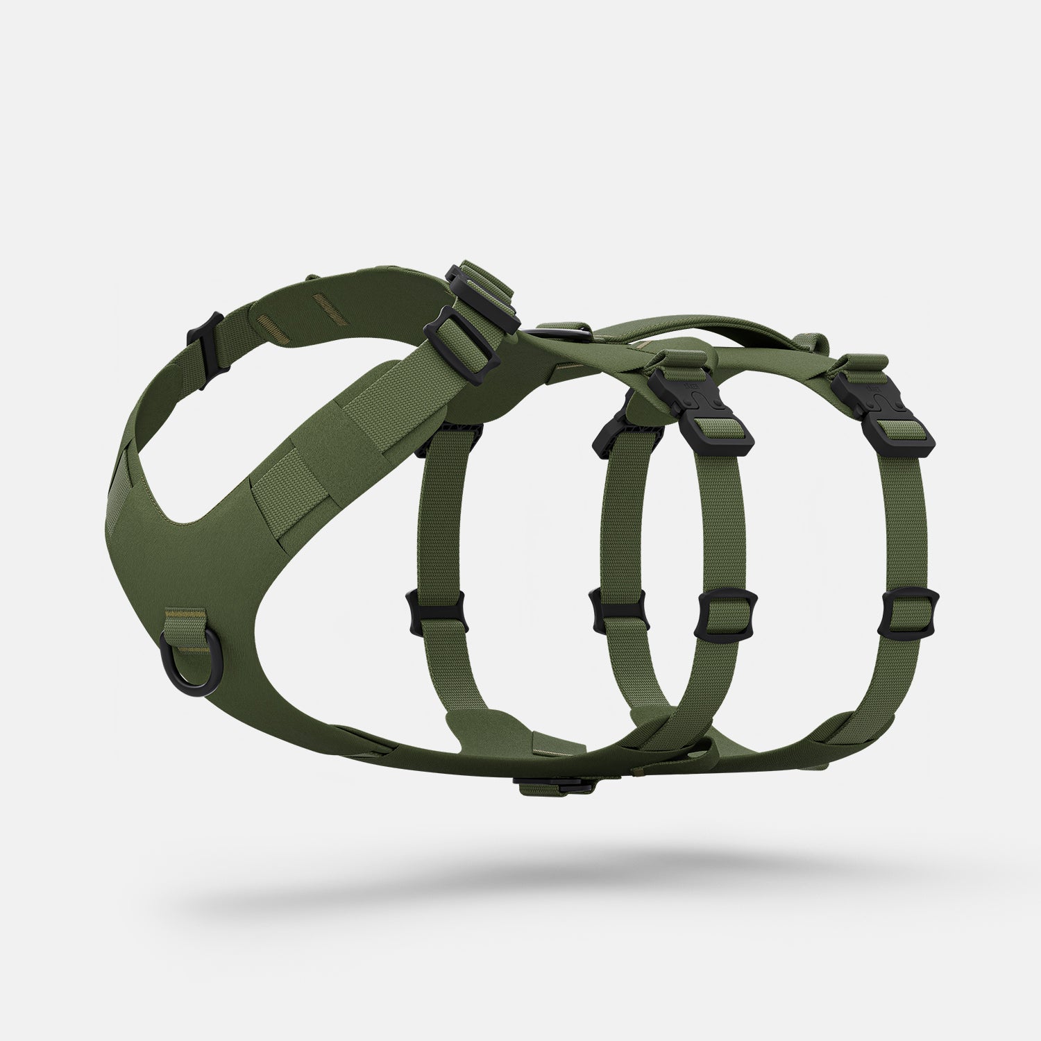 Diagonal view of the Muse™ harness in Trail Green color