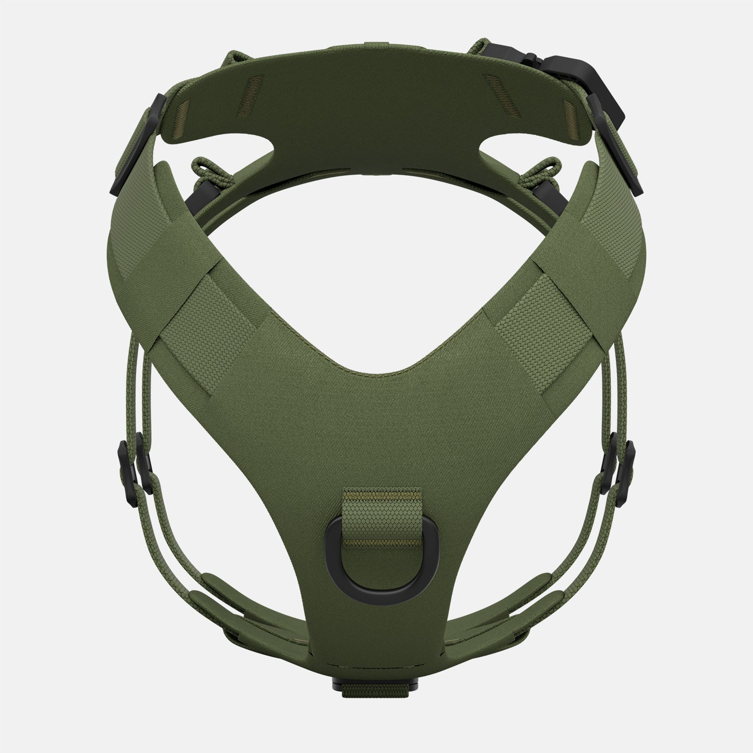 Front view of the Muse™ harness in Trail Green color