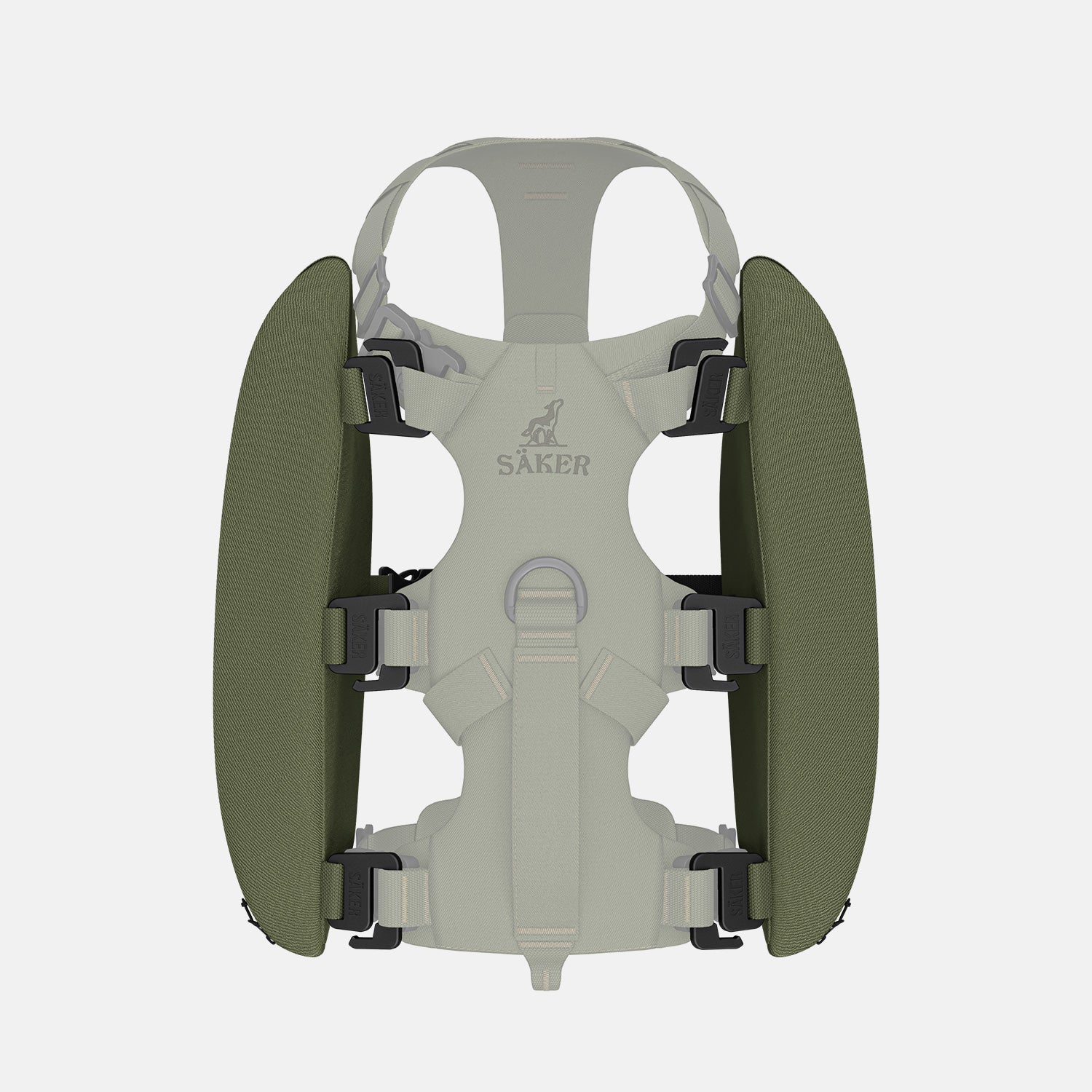 Top view of the Pouches 001 in Trail Green color by Säker