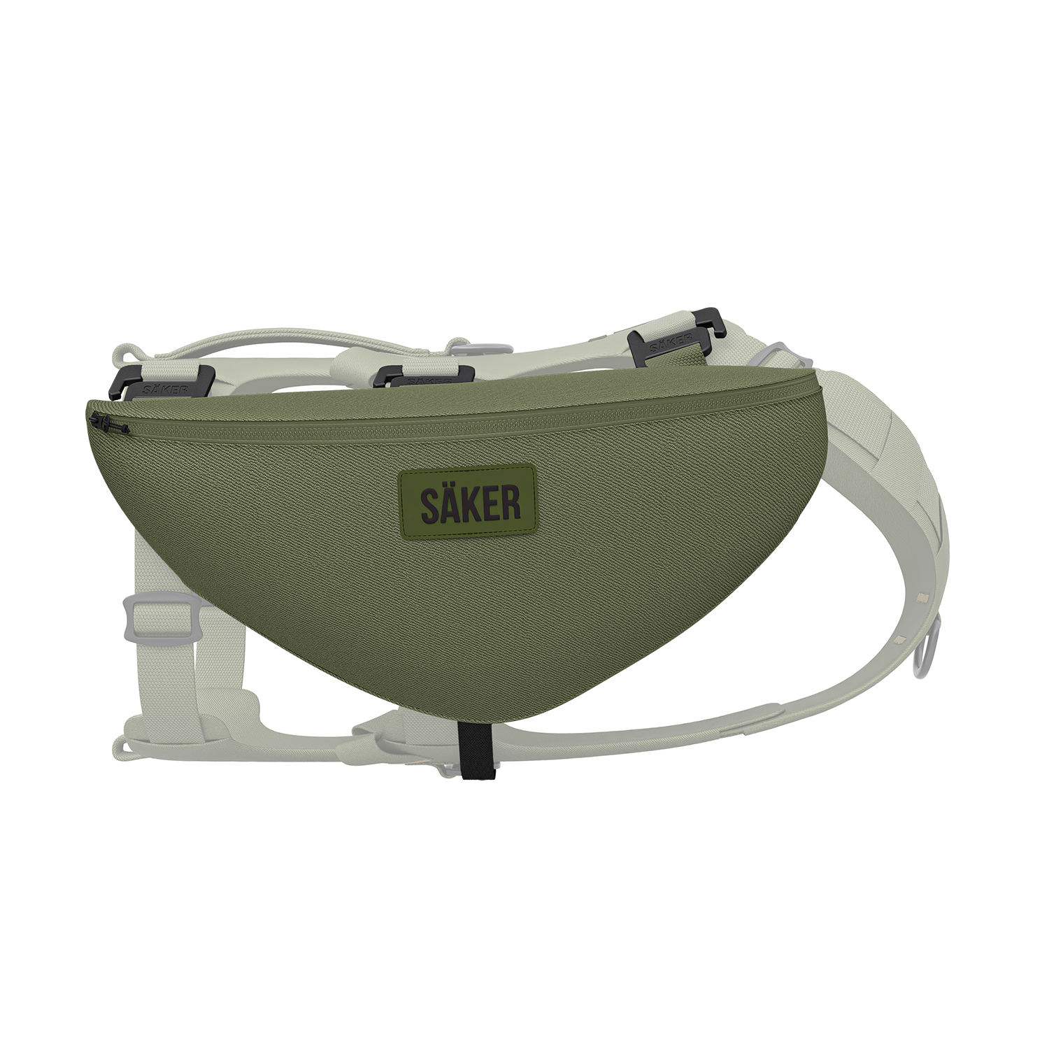 Side view of the Pouches 001 in Trail Green color by Säker
