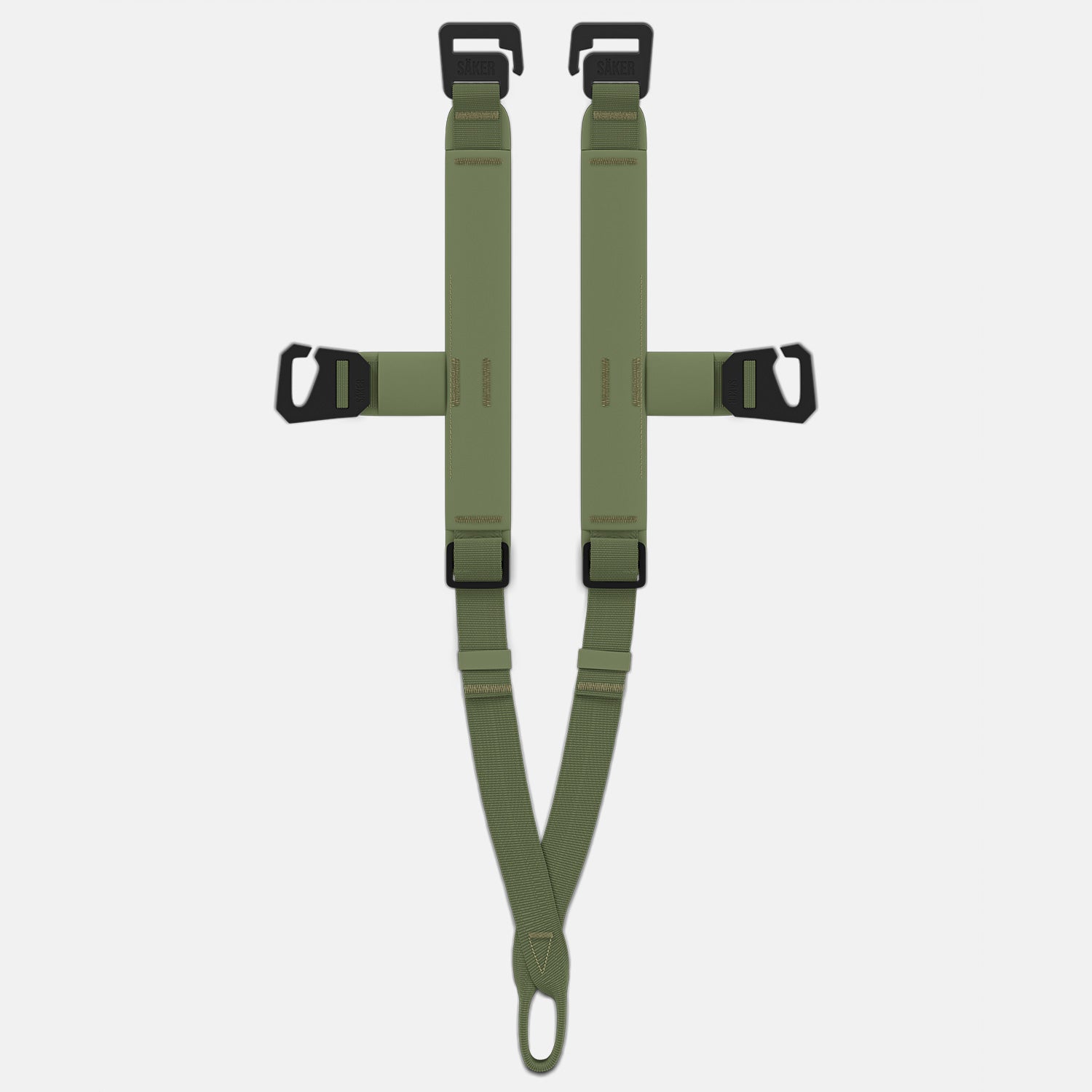 Top view of the Traction attachment 001 in Trail green laying flat