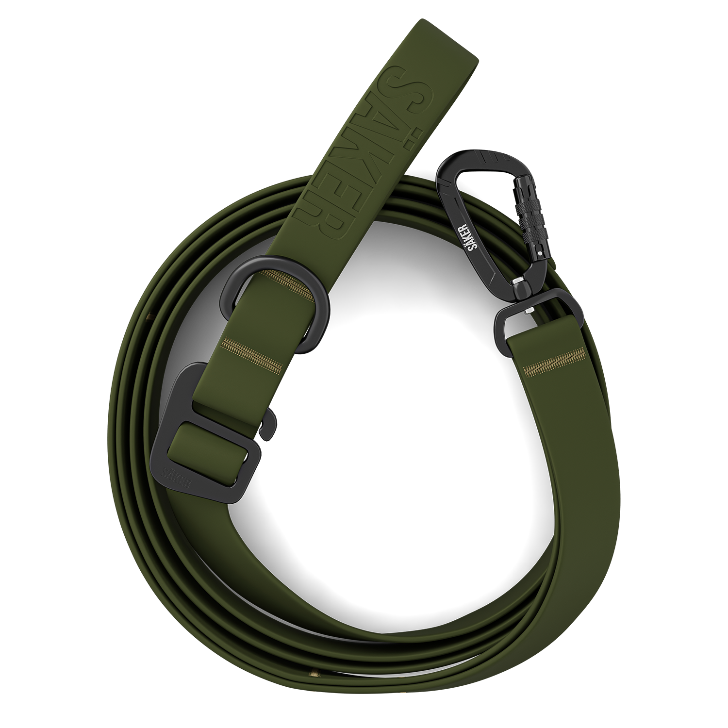 Top view of the Kelp™ leash in Trail Green