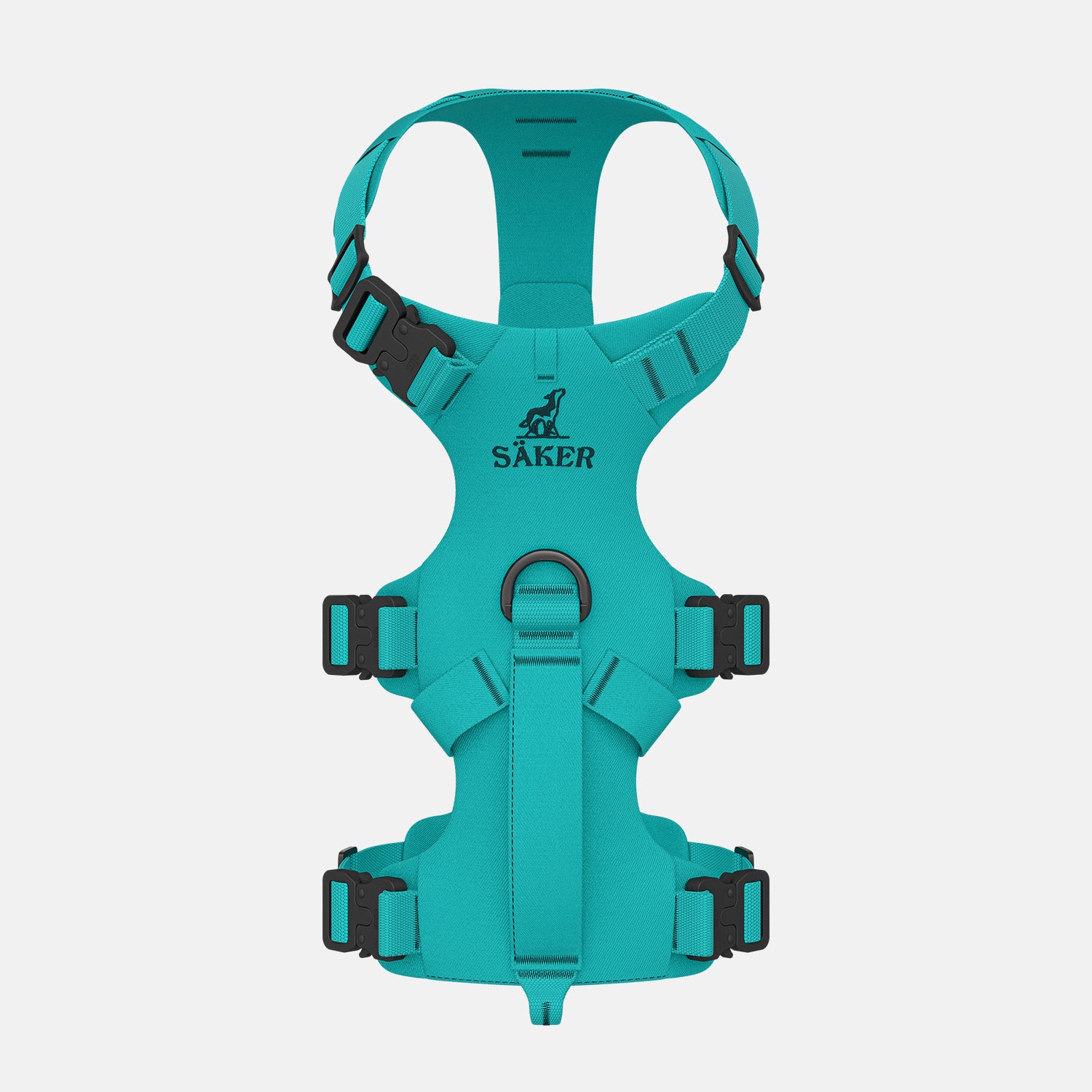 Top view of the Muse™ harness in Skeena Teal color