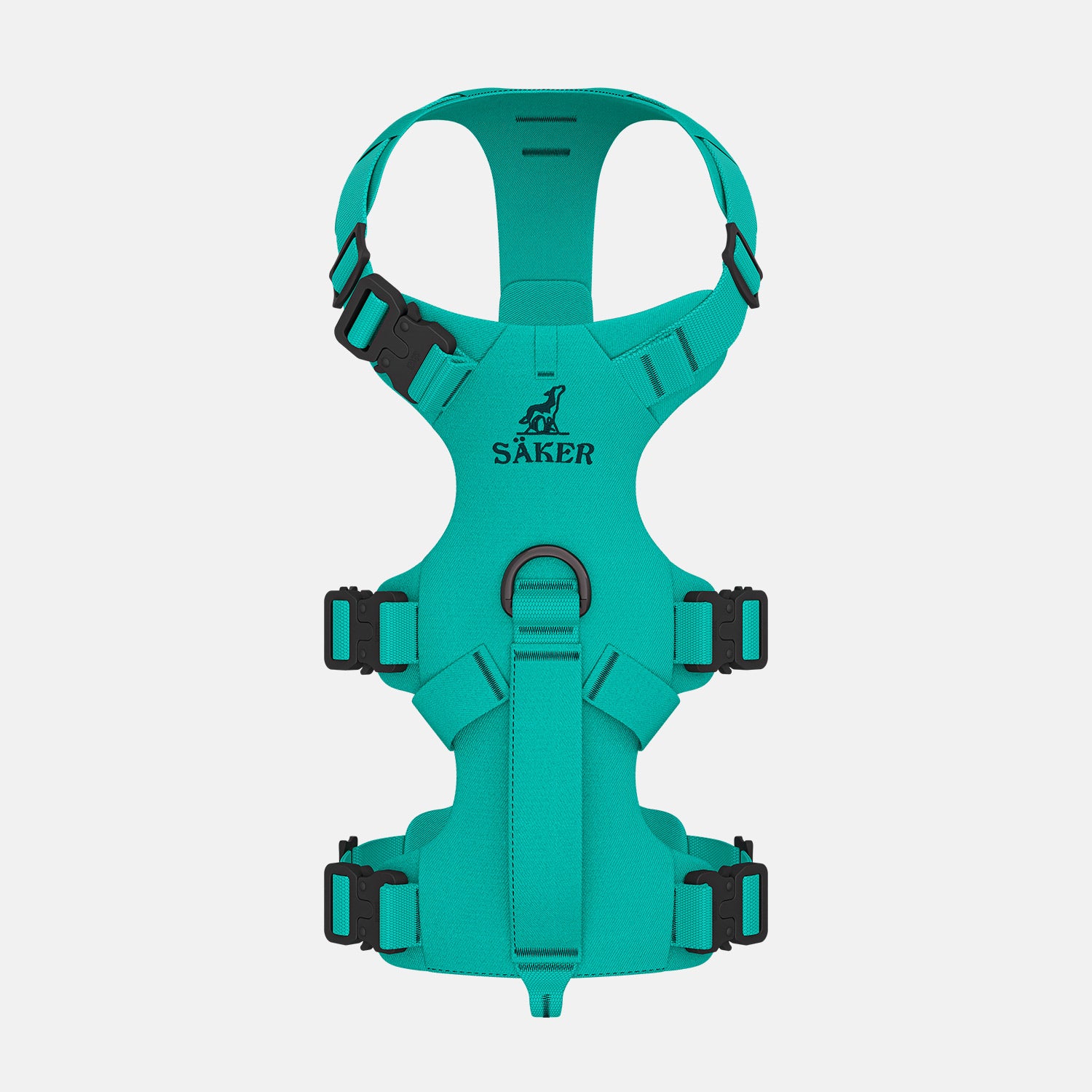 Top view of the Muse™ harness in Skeena Teal color