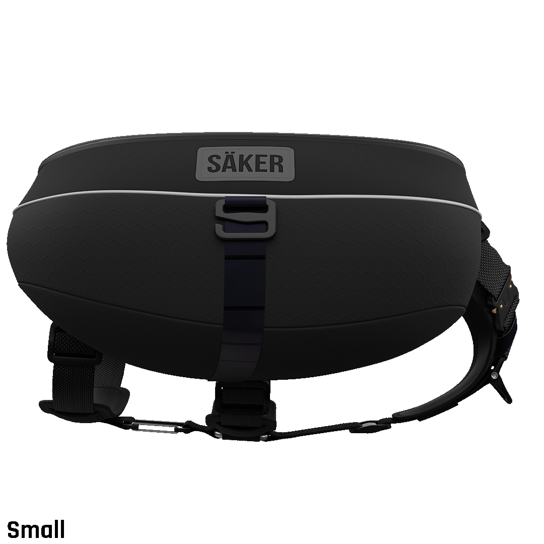 Sideview of the Ascension Dog Pack in the small size in black