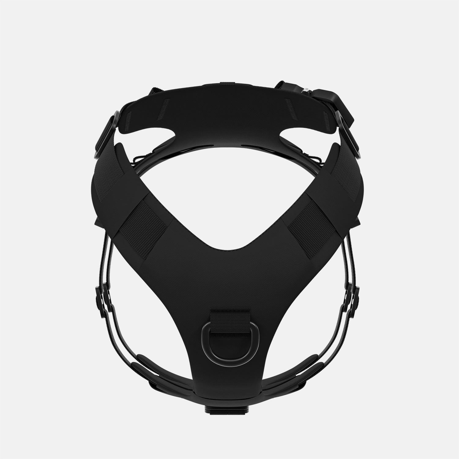 Front view of the Lander harness in Black