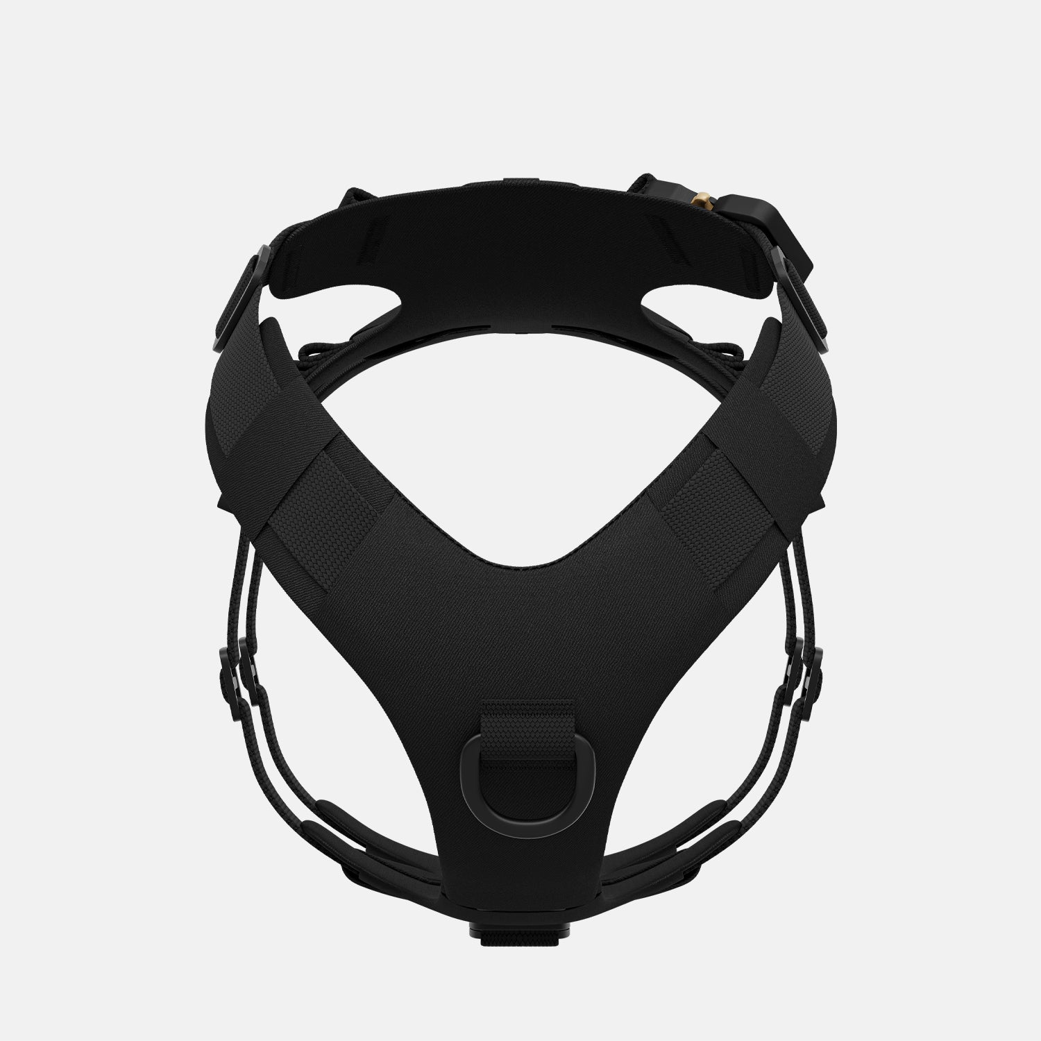 Front view of the Bomber harness in Black
