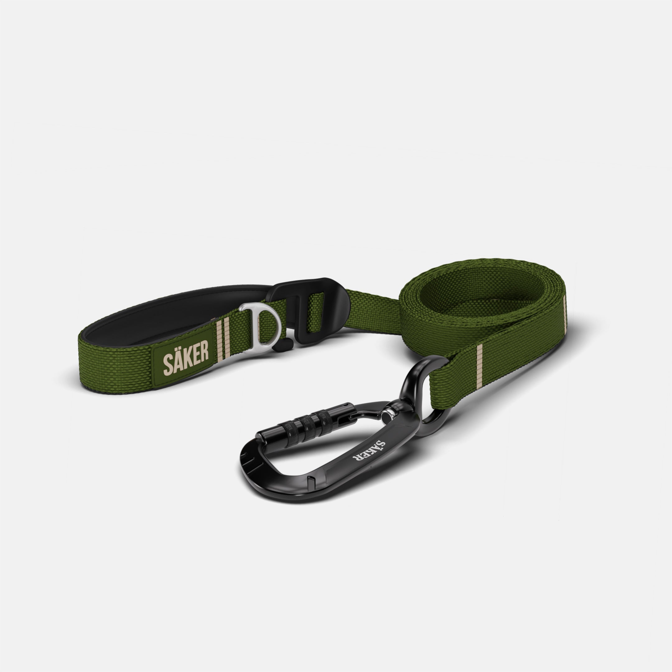 Front view of Canyon Leash in Moss Green