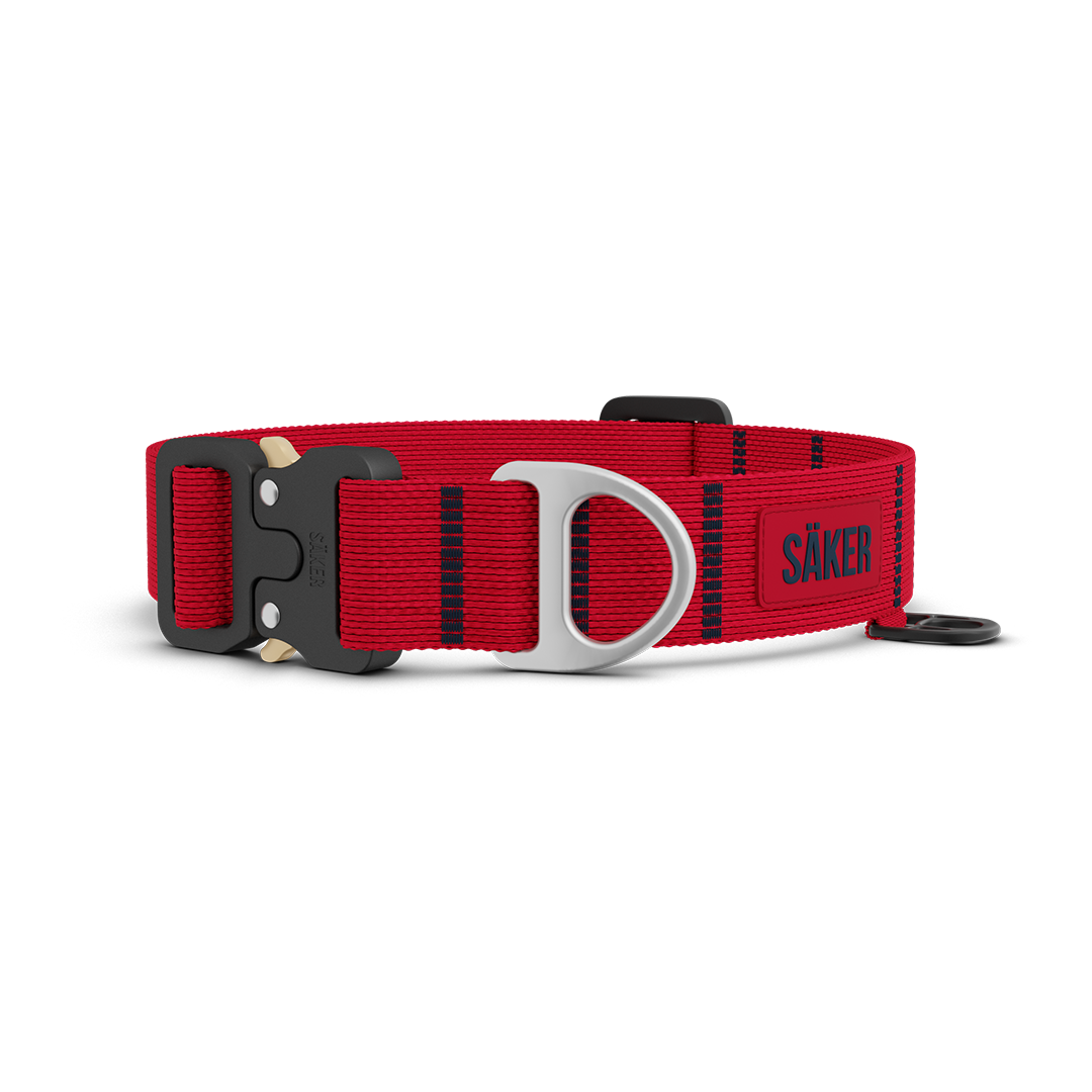 Front view of Canyon Collar in Blazing Red