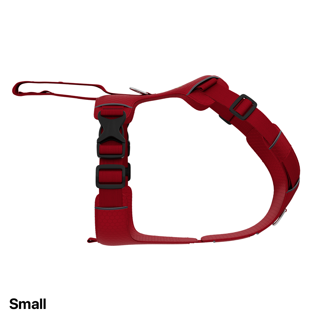 Sideview of Canyon Light Core in Rescue Red, size Small
