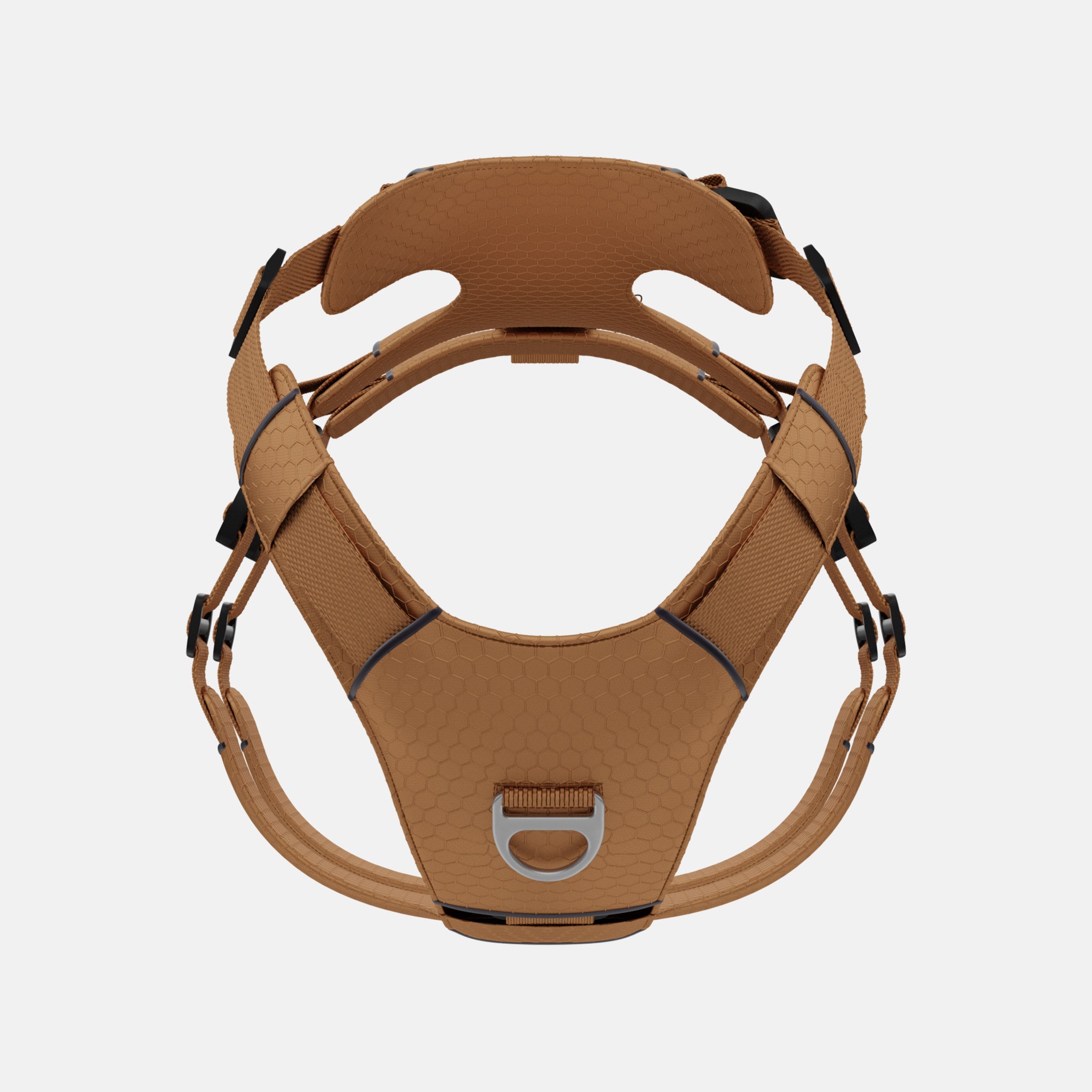 Front view of Canyon Light Extended in Sandstorm Tan, size M