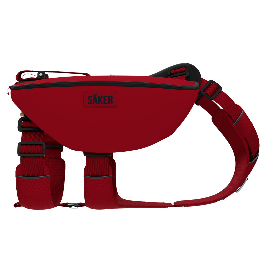 Sideview of Canyon Pro Pack in Blazing Red, size M