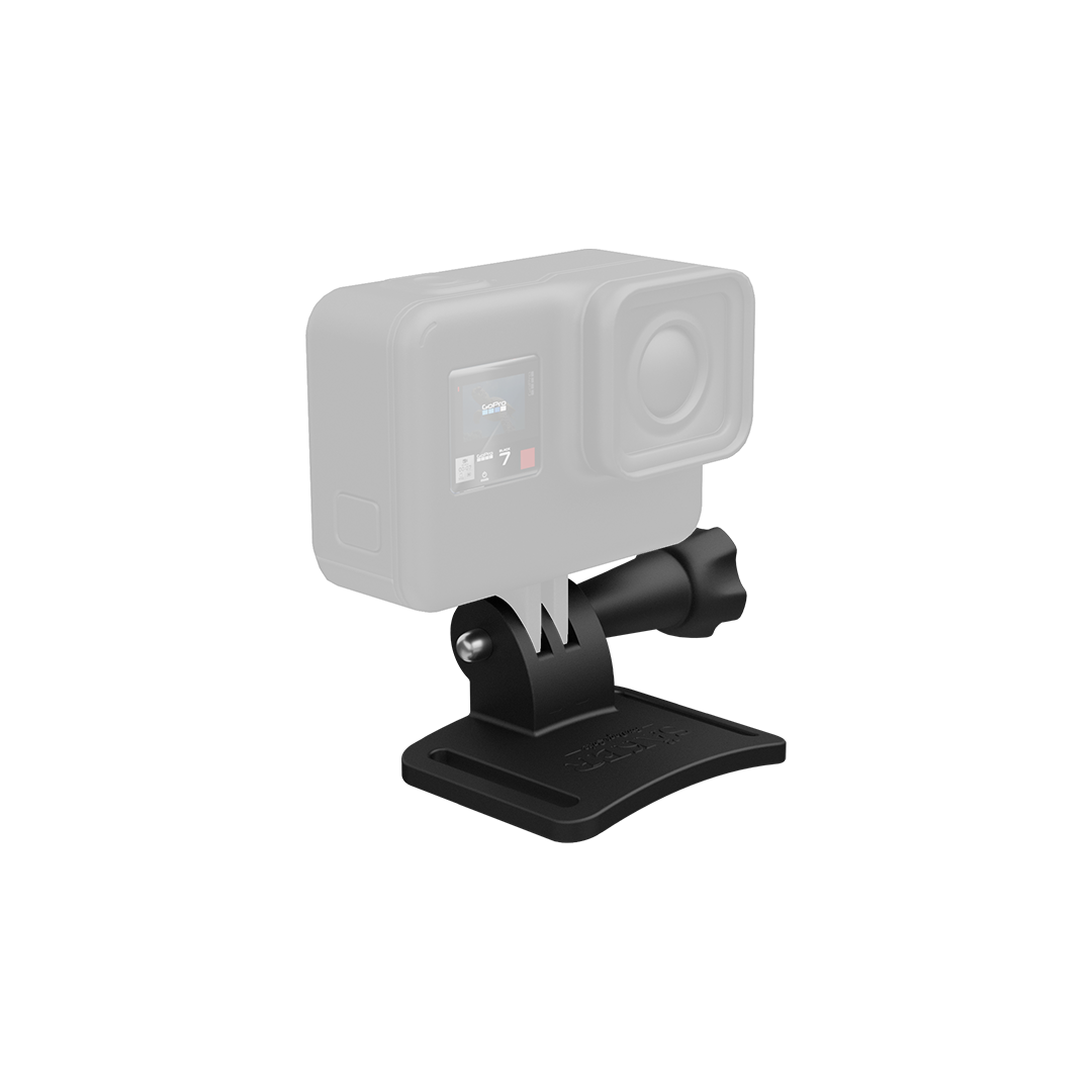 Close view of the Saker gopro holder