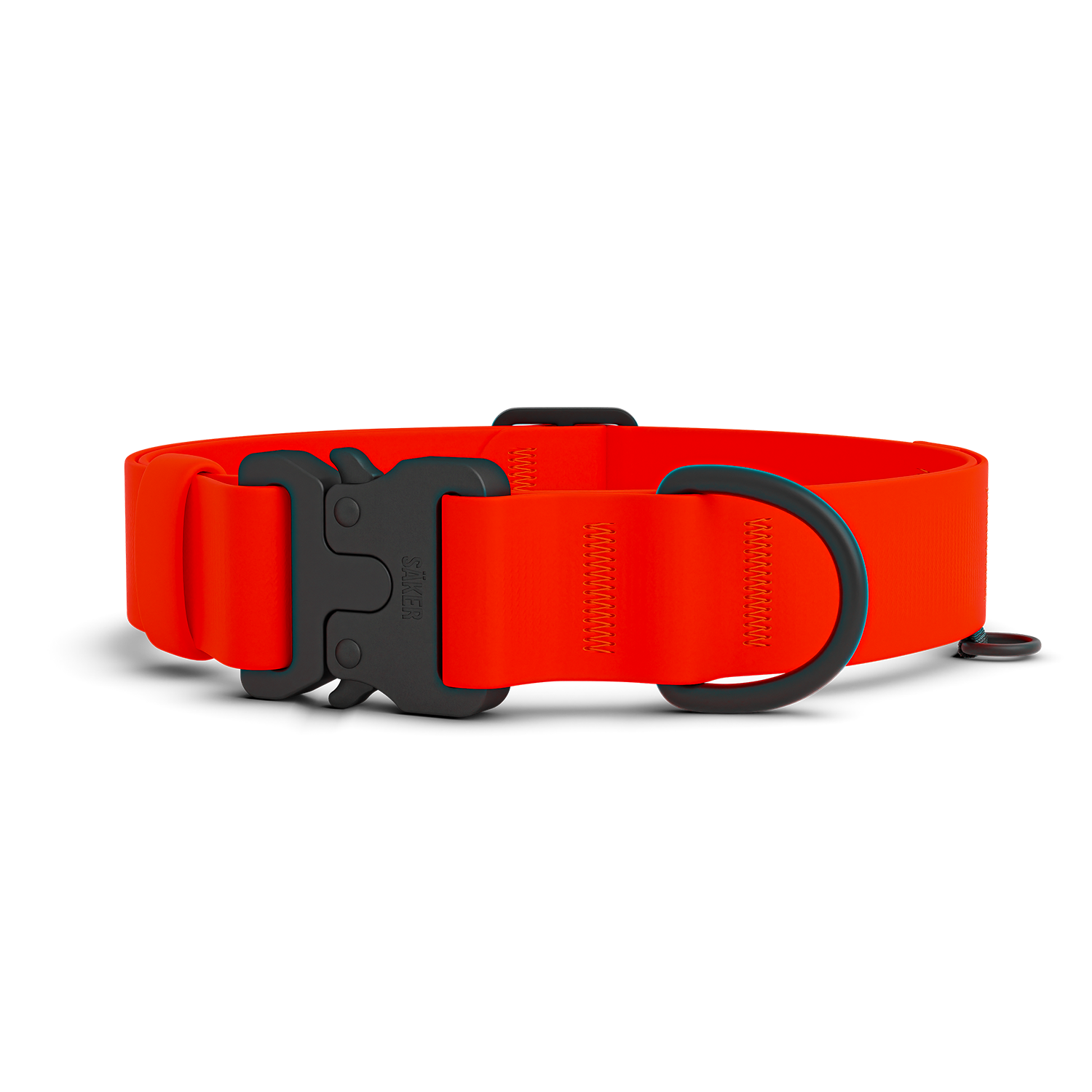 Main picture of the new Kelp collar with one slot male buckle in Alpine Orange