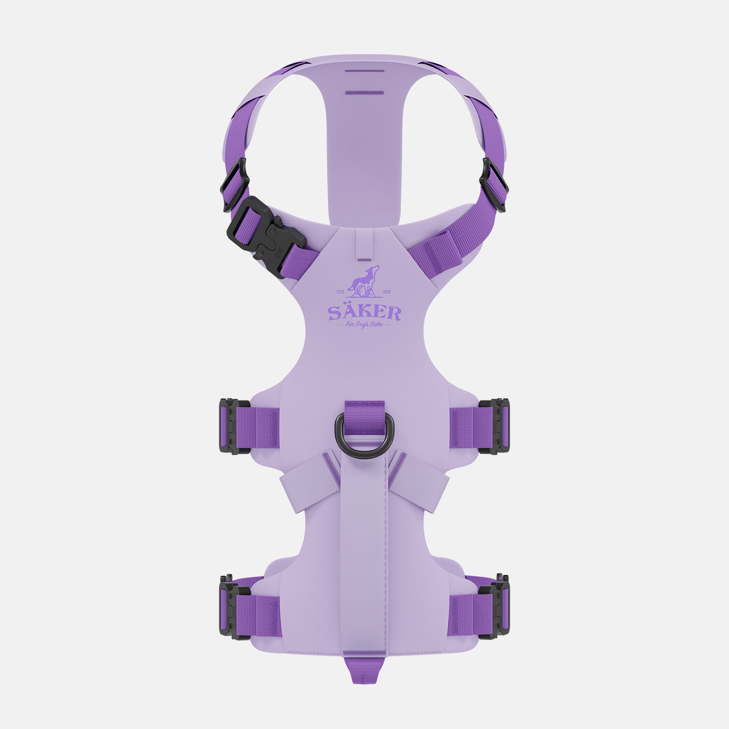 Top view of the Muse™ harness in Lilas color