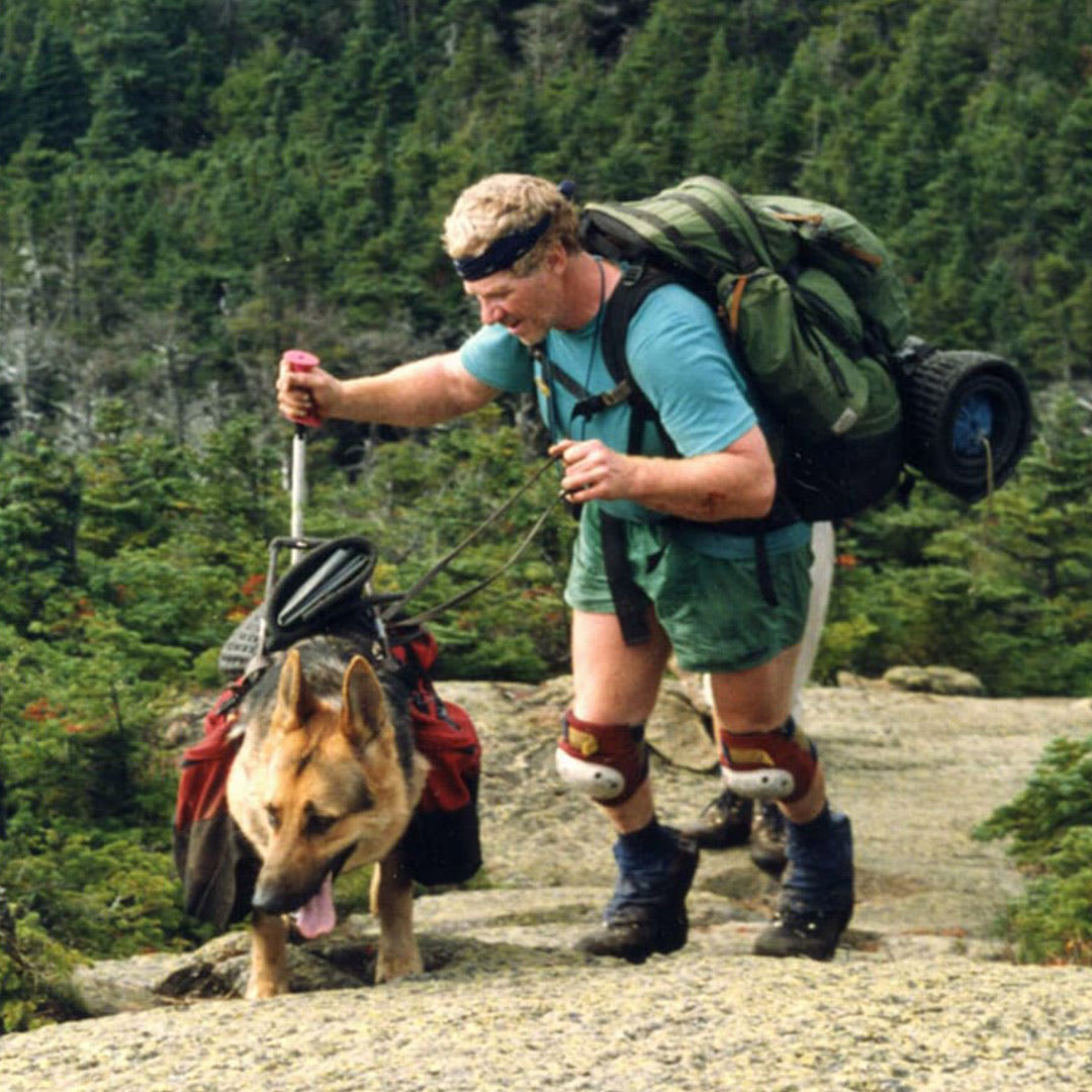 bill irwin and his dog hiking