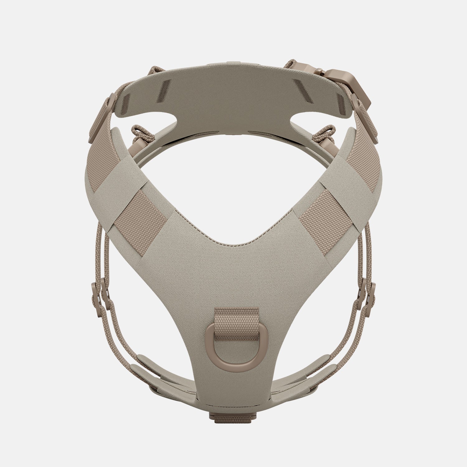 Front view of the Bomber harness in Color of the Trails