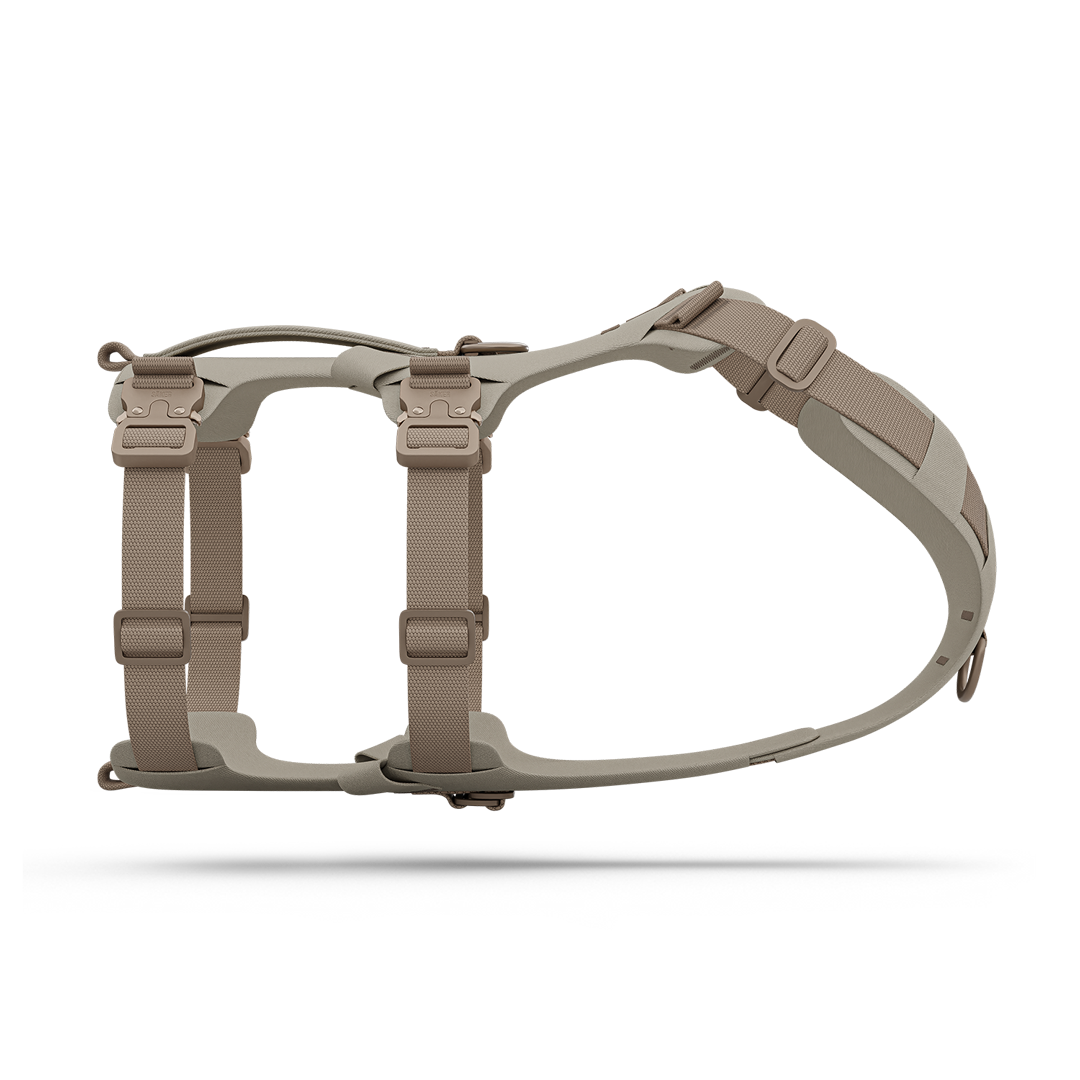 Side view of the Bomber harness in Color of the Trails