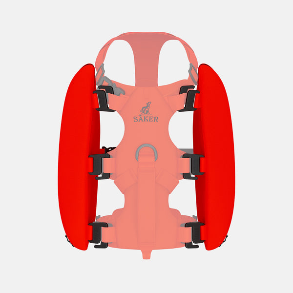 Top view of the Pouches 001 in Alpine Orange color by Säker