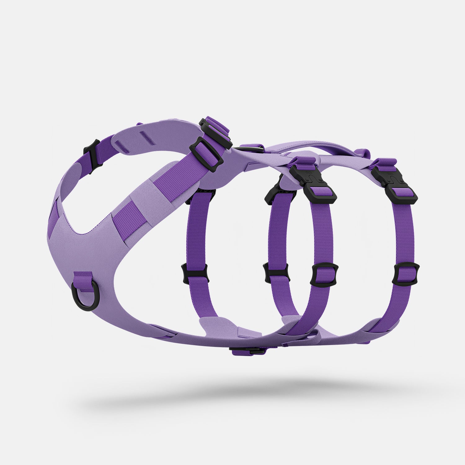 Diagonal view of the Muse™ harness in Lilas color