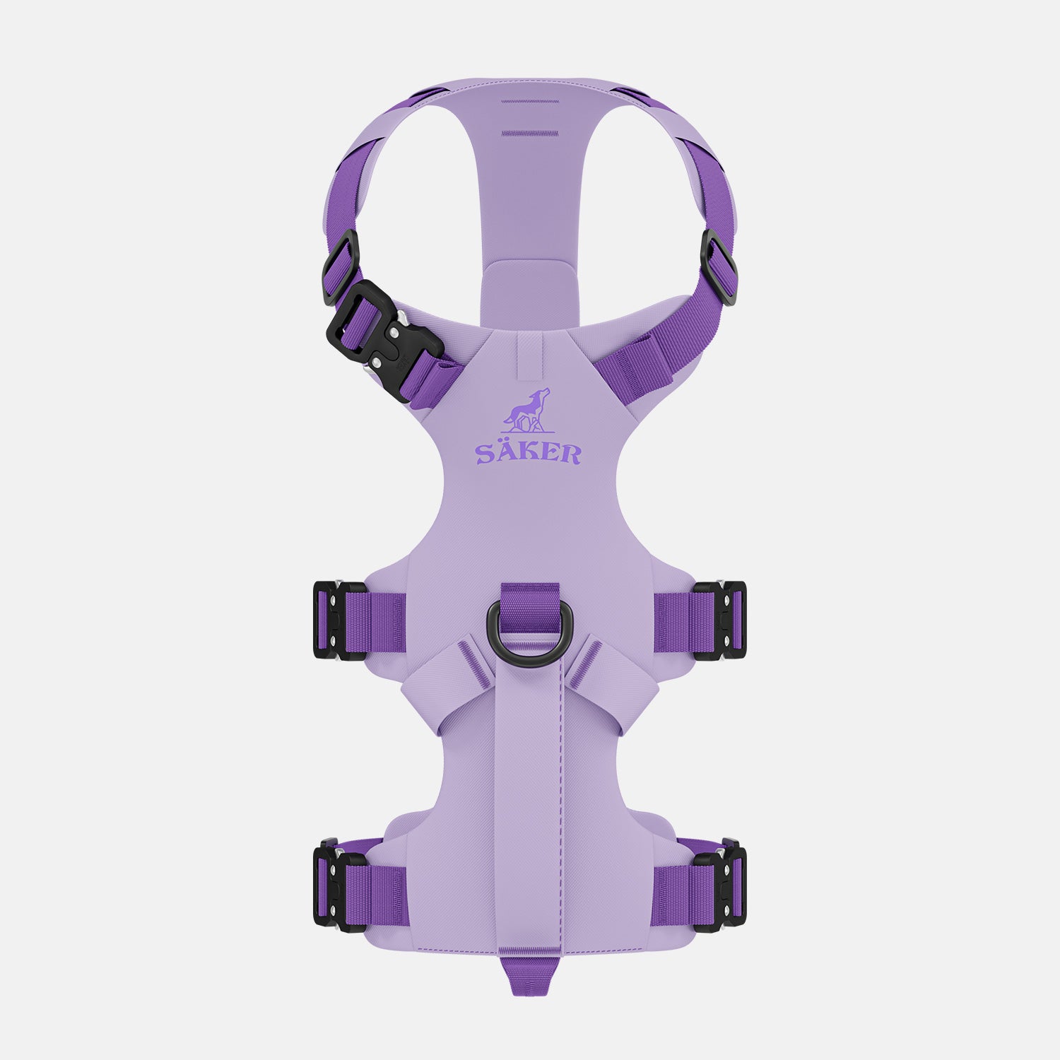 Top view of the Lander harness in Lilas