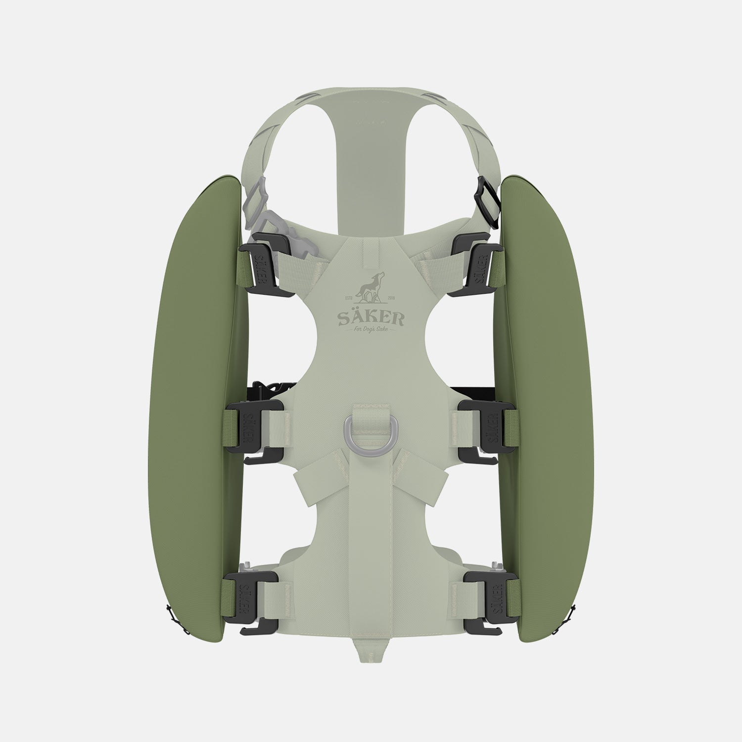 Top view of the Pouches 001 in Trail Green color by Säker