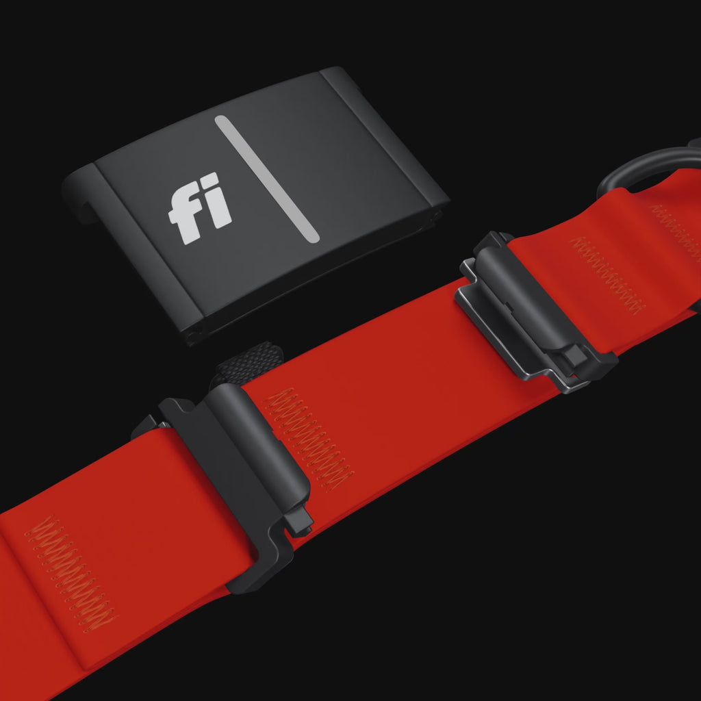 Animation of the Fi tracker mount from Saker sliding on the Kelp collar